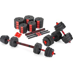 Zestaw hantli regulowanych 2x20kg ze sztangą Gymtek WYPRZEDAŻ