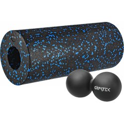 Zestaw do masażu: piłka + roller, wałek Gymtek