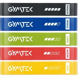 Zestaw gum oporowych do ćwiczeń 0,5-30kg 5szt Gymtek