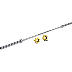 Gryf olimpijski prosty Premium 220cm 50mm z zaciskami Lock Jaw HMS