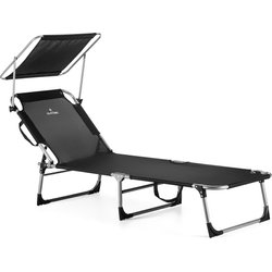 Leżak, łóżko plażowe z daszkiem Textline Outtec