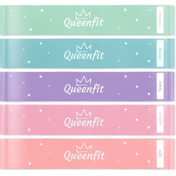 Zestaw gum oporowych do ćwiczeń 0,5-30kg 5szt Queenfit