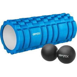 Zestaw do masażu: piłka + roller, wałek Gymtek