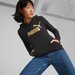 Bluza damska ESS+ Metallic Logo Hoodie TR Puma - czarna/złota