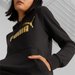 Bluza damska ESS+ Metallic Logo Hoodie TR Puma - czarna/złota