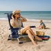 Krzesło plażowe z funkcją leżaka Sun Flex 2w1 Outtec - granatowe