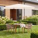 Parasol ogrodowy prostokątny Recto 125x200cm Luverno - beżowy