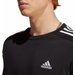Koszulka męska Essentials Single Jersey 3-Stripes Adidas - czarny