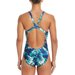 Strój kąpielowy damski Fastback One Piece Nike Swim - niebieski