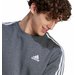 Bluza męska Essentials Fleece 3-Stripes Adidas - ciemnoszara