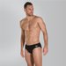Slipy pływackie męskie Placement 7cm Brief Speedo - czarno-limonkowe