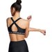 Biustonosz sportowy damski Crossback Mid Bra Under Armour - Black/White
