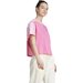 Koszulka damska Essentials 3-Stripes Single Jersey Crop Top Adidas - różowa