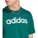 Koszulka męska Essentials Single Jersey Linear Embroidered Logo Tee Adidas - zielona