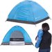 Namiot kempingowy 2-osobowy z moskitierą Springos - niebieski