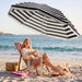 Parasol ogrodowy, plażowy, łamany Outtec - ciemny granat/paski