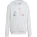 Bluza juniorska G ML Hoodie Adidas - biała