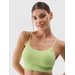 Biustonosz sportowy bezszwowy damski USBAF151 4F - jasna zieleń