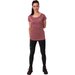 Koszulka damska Puez Melange Dry S/S Tee Salewa - etruscan red melange