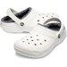 Chodaki Classic Fuzz-Lined Clog Crocs - white grey