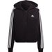 Bluza damska Essentials 3-Stripes French Terry Bomber Full-Zip Hoodie Adidas - czarna