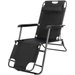 Leżak składany z zagłówkiem Springos - czarny