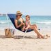 Leżak plażowy, ogrodowy Relaxo Outtec - granatowy