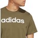 Koszulka męska Essentials Single Jersey Linear Embroidered Logo Adidas - khaki