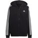 Bluza damska Essentials 3-Stripes French Terry Oversized Full-Zip Hoodie Adidas - czarna