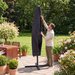Parasol ogrodowy Modern LED 350cm Luverno - szary