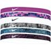 Opaski do włosów Hairbands 6szt. Nike - białe/czarne/fioletowe