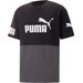 Koszulka męska Power Colorblock Logo Puma - czarny/szary