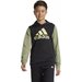Bluza juniorska Essentials Big Logo Colorblock Adidas - czarno-zielona