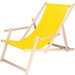 Leżak składany z podłokietnikami Springos - żółty