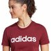 Koszulka damska Loungewear Essentials Slim Logo Tee Adidas - shadow red/white