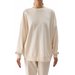 Bluza damska 4FWSS24TSWSF1055 4F - kremowy