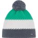 Czapka Merino Star Pompon Eisbar - anthrazit/white/mineral green