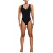 Strój kąpielowy damski Wild Keyhole Back Nike Swim - czarny