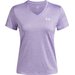 Koszulka damska Tech Twist V-Neck Under Armour - Transparent/purple