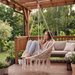 Huśtawka ogrodowa bocianie gniazdo Boho XXL Luna Outtec - beige II