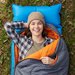 Mata samopompująca z poduszką Pillow 186x53x2,5cm Outtec - niebieska