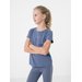 Koszulka dziewczęca HJZ22 JTSD002 4F - denim
