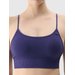 Biustonosz sportowy bezszwowy damski USBAF151 4F - ciemny granat