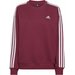 Bluza damska Essentials 3-Stripes Adidas - bordowa