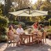 Parasol ogrodowy Modern LED 350cm Luverno - beżowy
