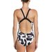 Strój kąpielowy damski Multiple Print Nike Swim - black/white