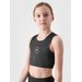 Biustonosz sportowy dziewczęcy USBAF148 4F - głęboka czerń