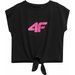 Koszulka dziewczęca 4FJAW23TFTSF431 4F - głęboka czerń