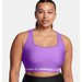 Biustonosz sportowy damski Crossback Mid Bra Under Armour - Lavish/White