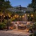 Parasol ogrodowy Modern LED 350cm Luverno - szary